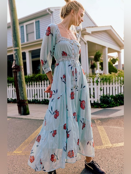 Free People Dresses & Skirts - *NWT* Free People Morning Meadows Long-Sleeve Maxi Dress